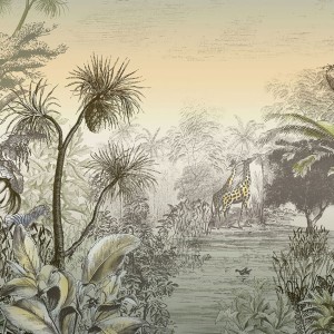 Eijffinger|Wandbild afrikanische Landschaft mit Fauna|Wandbild