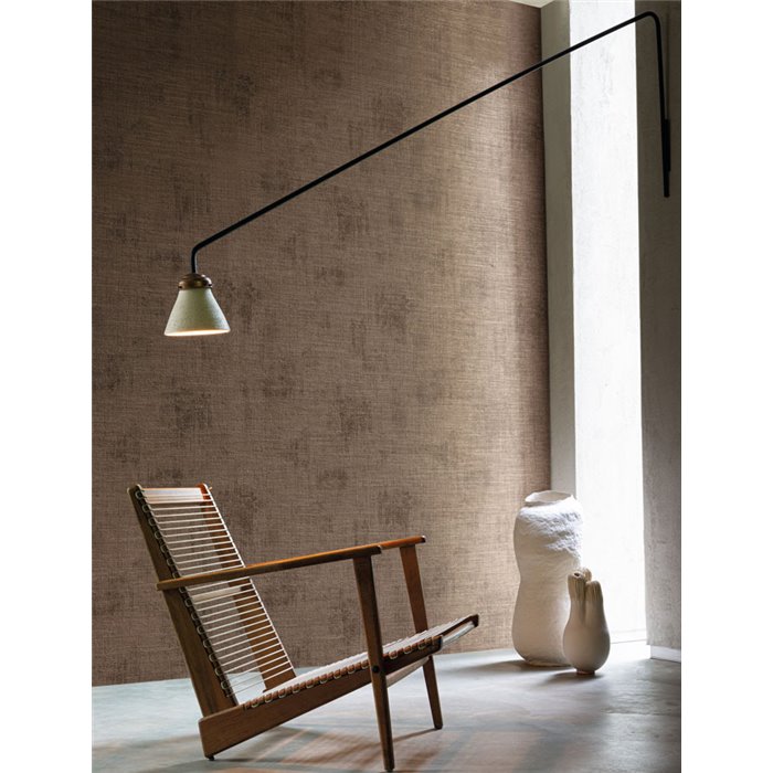 Casamance|Wallcovering semi-gloss canvas tobacco brown|Wall Coverings