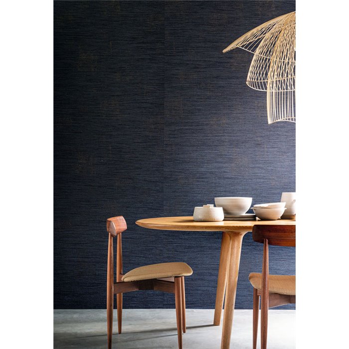 Casamance|Wallcovering semi-gloss canvas navy blue|Wall Coverings