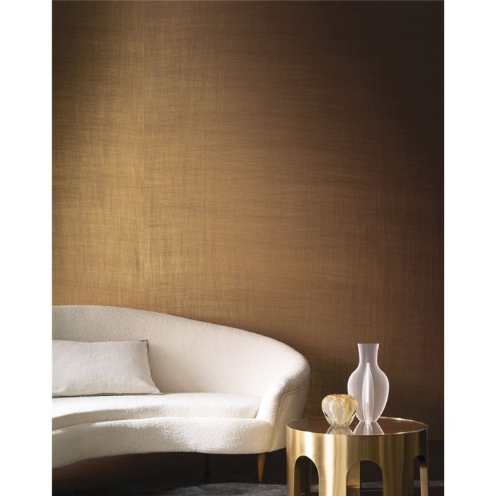 Revestimiento pared falso liso abstracto color dorado oscuro - Casamance Théia 71081421