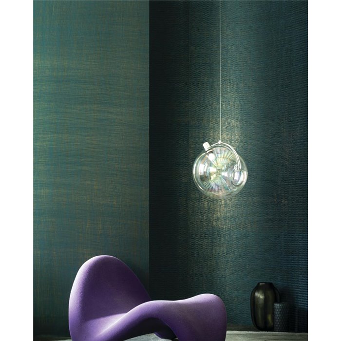 Revestimiento pared tejido plisado color petróleo - Casamance Théia 71091205