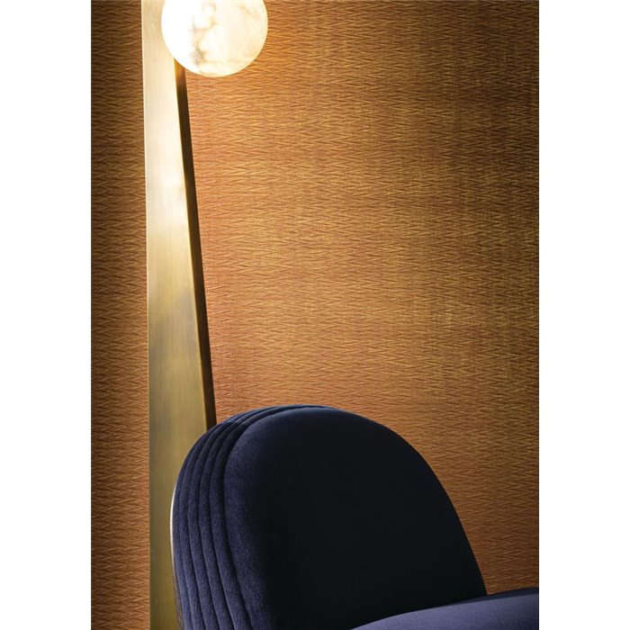 Casamance|Wallcovering pleated fabric copper|Wall Coverings