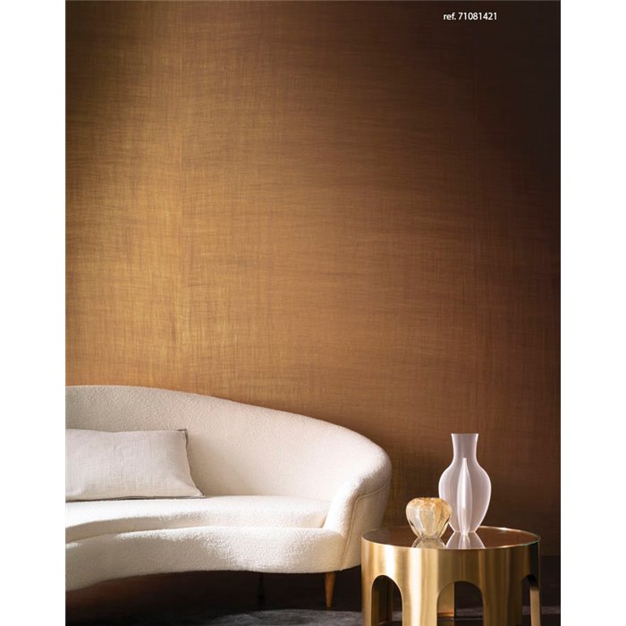 Casamance|Revestimiento pared tejido plisado con pliegues naranja tostado|Revestimientos de Pared