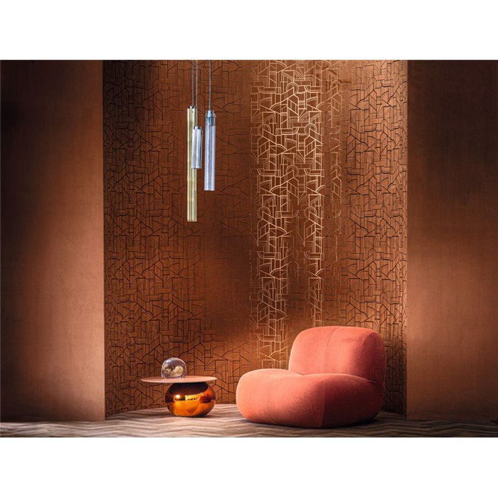 Casamance|Wallcovering metallic red orange|Wall Coverings