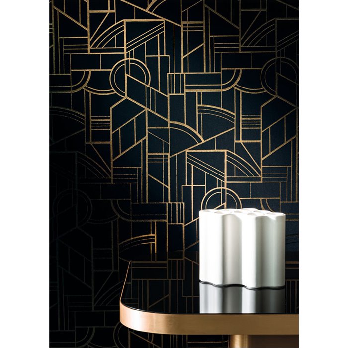 Casamance|Wallcovering metallic black|Wall Coverings