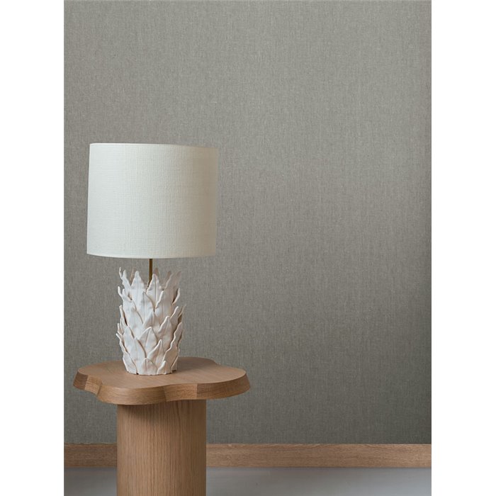 Revestimiento pared lino liso gris tórtola - Casamance Linora 71381132