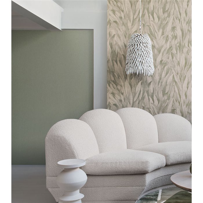 Casamance|Revêtements Muraux lin uni vert gris|Revêtements Muraux
