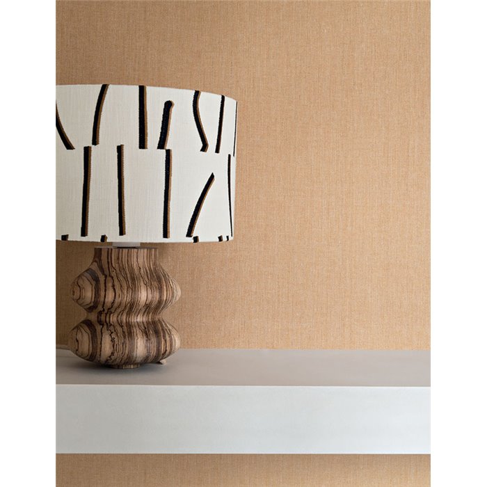 Revestimiento pared lino espiga chevron color naranja azafrán - Casamance Linora 71393683
