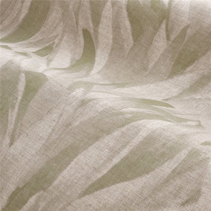 Casamance|Wandverkleidung Leinen Aquarellblumen graugrün|Wandverkleidungen