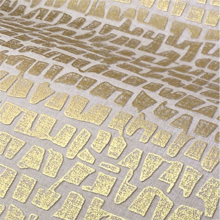 Casamance|Wandverkleidung Leinen Mosaik metallisiert beige gold|Wandverkleidungen