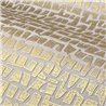 Casamance|Wallcovering linen metallic mosaic golden beige|Wall Coverings