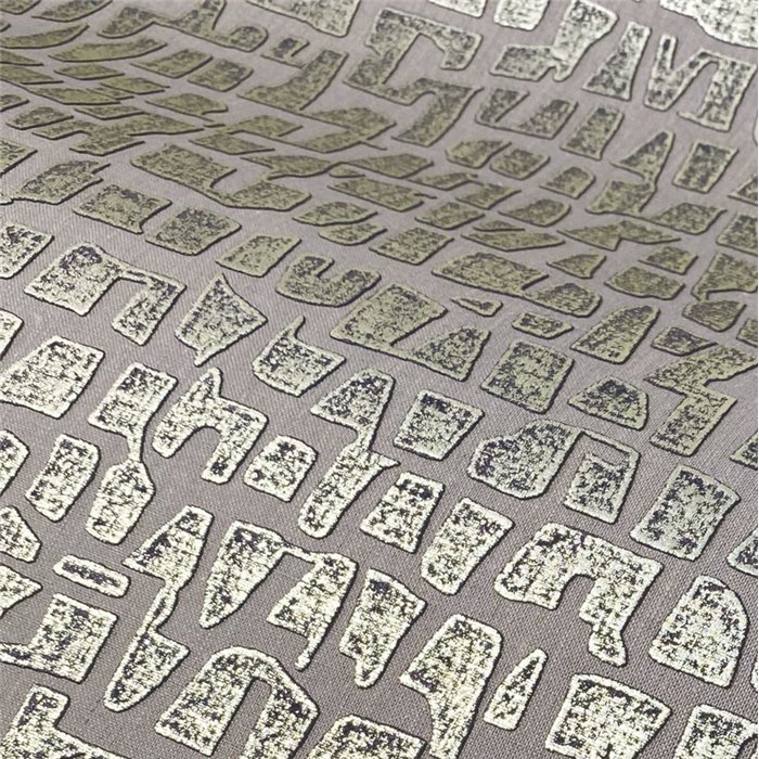 Casamance|Wallcovering linen metallic mosaic platinum grey|Wall Coverings