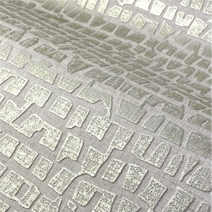 Casamance|Revêtements Muraux lin mosaïque métallisée platine|Revêtements Muraux