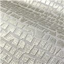 Casamance|Wandverkleidung Leinen Mosaik metallisiert platin|Wandverkleidungen
