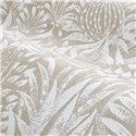 Casamance|Revestimiento pared lino patrón floral étnico beige blanco|Revestimientos de Pared