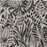 Casamance|Wallcovering linen ethnic floral pattern beige black|Wall Coverings