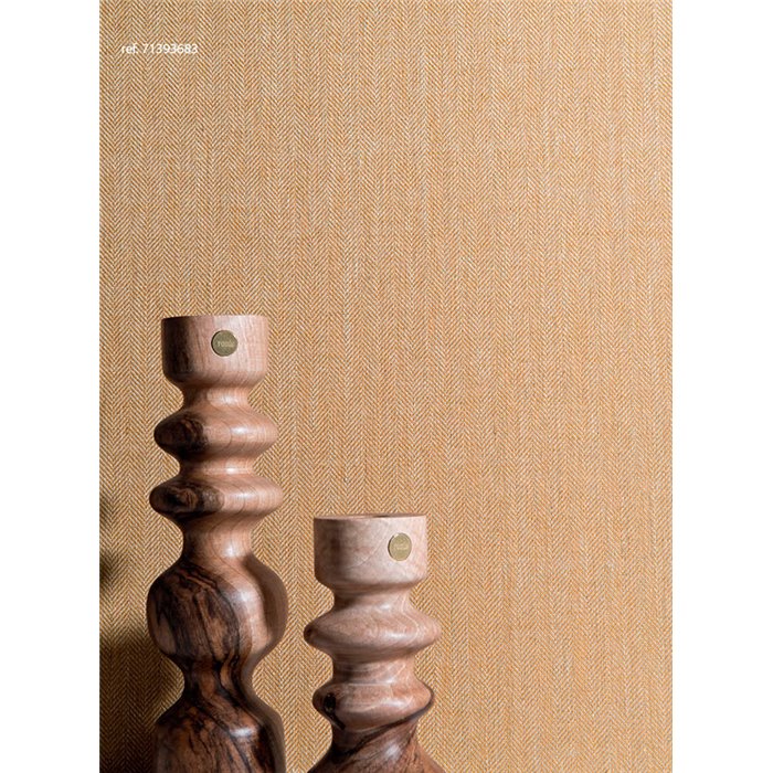 Casamance|Revestimiento pared lino espiga chevron blanco pétalo|Revestimientos de Pared