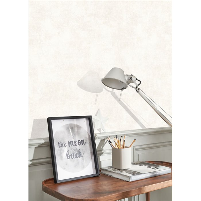 Casadeco|Plain wallpaper in light tones with patina or stucco effect|Wallpaper