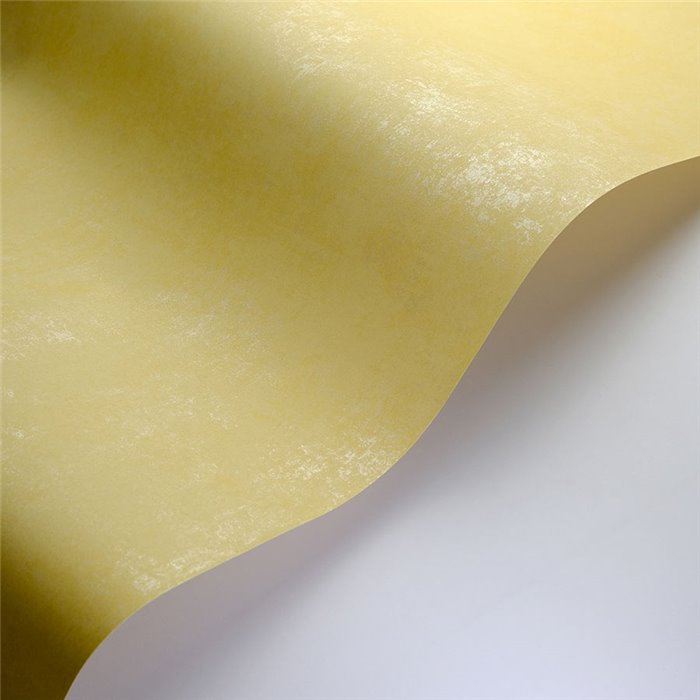 Casadeco|Plain yellow wallpaper with distressed or patina effect|Wallpaper