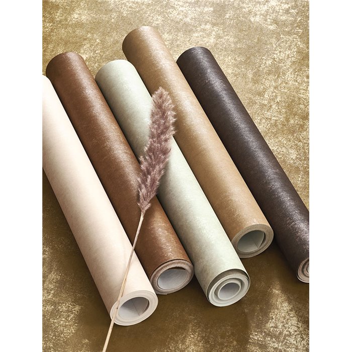 Casadeco|Papel pintado efecto piedra marrón caramelo|Papel Pintado