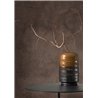 Casadeco|Distressed or stucco effect wallpaper in dark brown|Wallpaper