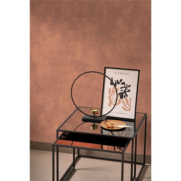 Casadeco|Tapete mit Vintage- oder Stuckeffekt in Orange|Tapeten