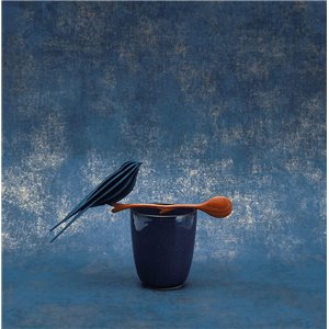 Rasch|Wallpaper oil-blue linen effect|Solid Colors 2
