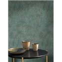 Casadeco|Papel pintado liso con pátina y estucado verde salvia|Papel Pintado