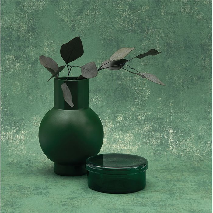 Casadeco|Stucco wallpaper with canopy green patina effect|Wallpaper