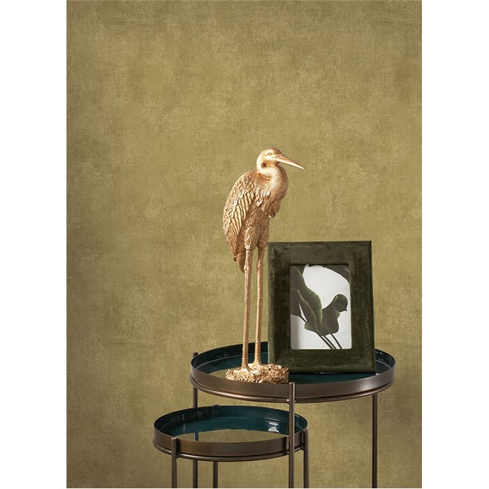 Casadeco|Plain wallpaper with stucco effect in green|Wallpaper