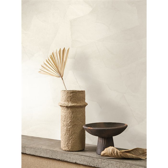 Casadeco|White limewash or stucco effect wallpaper, modern contemporary style|Wallpaper