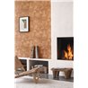 Casadeco|Tapete mit Terrakottabraunem Stuckeffekt, moderner Stil|Stuckimitat
