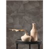 Casadeco|Black 3D limewashed plaster effect wallpaper, modern style|Black
