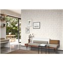 Casadeco|White Japanese-style wallpaper, crumpled paper origami effect|Wallpaper