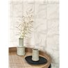 Casadeco|White Japanese-style wallpaper, crumpled paper origami effect|Wallpaper