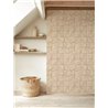 Casadeco|Papier peint beige avec carrés de papier froissé style origami|Papier Peint