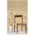 Casadeco|Tapete im orientalischen Stil, zerknitterter Origami-Effekt in Goldgelb|Tapeten