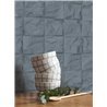 Casadeco|Tapete im japanischen Stil in Marineblau mit zerknittertem Origami-Effekt|Tapeten
