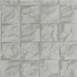 Casadeco|Papier peint style japonais blanc, effet papier froissé origami|Papier Peint