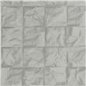Casadeco|Light grey oriental-style wallpaper with crumpled origami paper squares|Wallpaper
