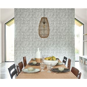 Casadeco|Tapete im orientalischen Stil, zerknitterter Origami-Effekt in Goldgelb|Tapeten 2