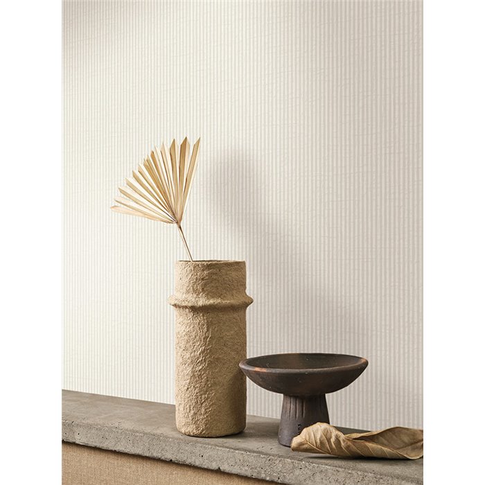 Casadeco|Papel pintado micro rayas blanco elegante y minimalista|Papel Pintado