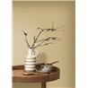 Casadeco|Very fine mustard-colored striped wallpaper|Wallpaper
