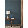 Casadeco|Very fine petrol blue striped wallpaper|Stripes