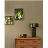 Casadeco|Very fine and elegant olive green striped wallpaper|Wallpaper