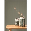 Casadeco|Forest green micro-striped wallpaper|Stripes