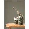Casadeco|Forest green micro-striped wallpaper|Stripes