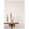 Casadeco|Fine gray and pearl white striped wallpaper|Stripes
