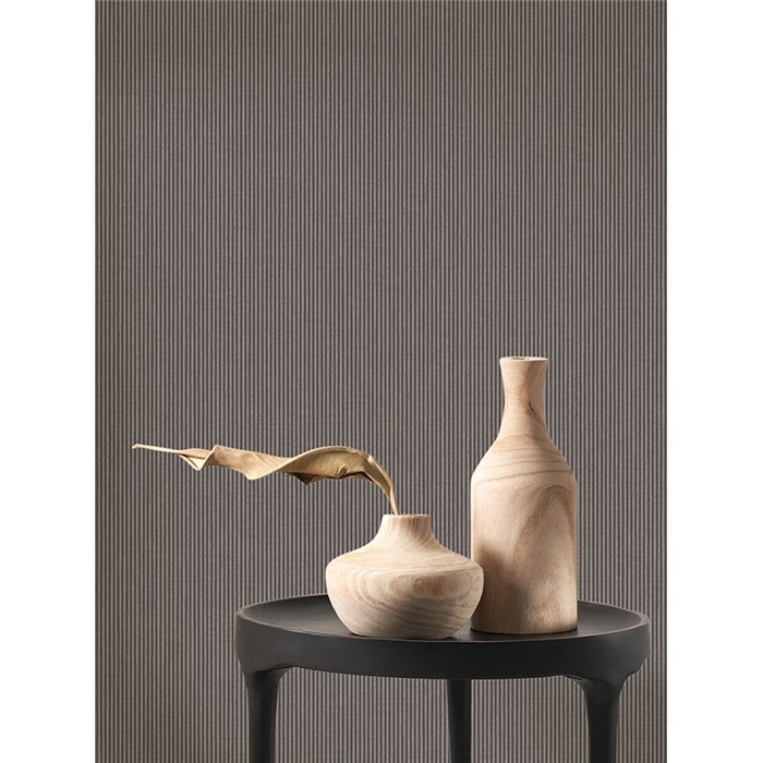 Papel pintado rayas muy finas gris oscuro - Casadeco Papercraft 89659515