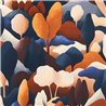 Casamance|Wandverkleidung Samt abstrakte Landschaft elektrisches Blau braun|Wandverkleidungen